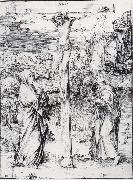 Albrecht Durer Christ on the Cross between the Virgin and St.John oil